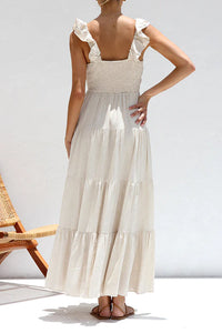 Juliet - V-neck maxi dress with ruffle