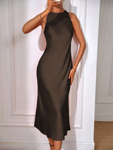 Claire - Elegant Satin Midi Dress