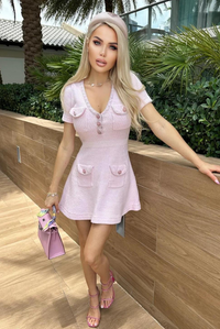 Savannah - Pink Mini Dress