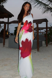 Calindra - One-Shoulder Floral Maxi Dress