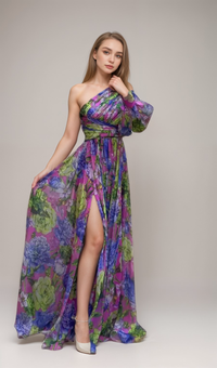 Amie - Floral One Shoulder Dress