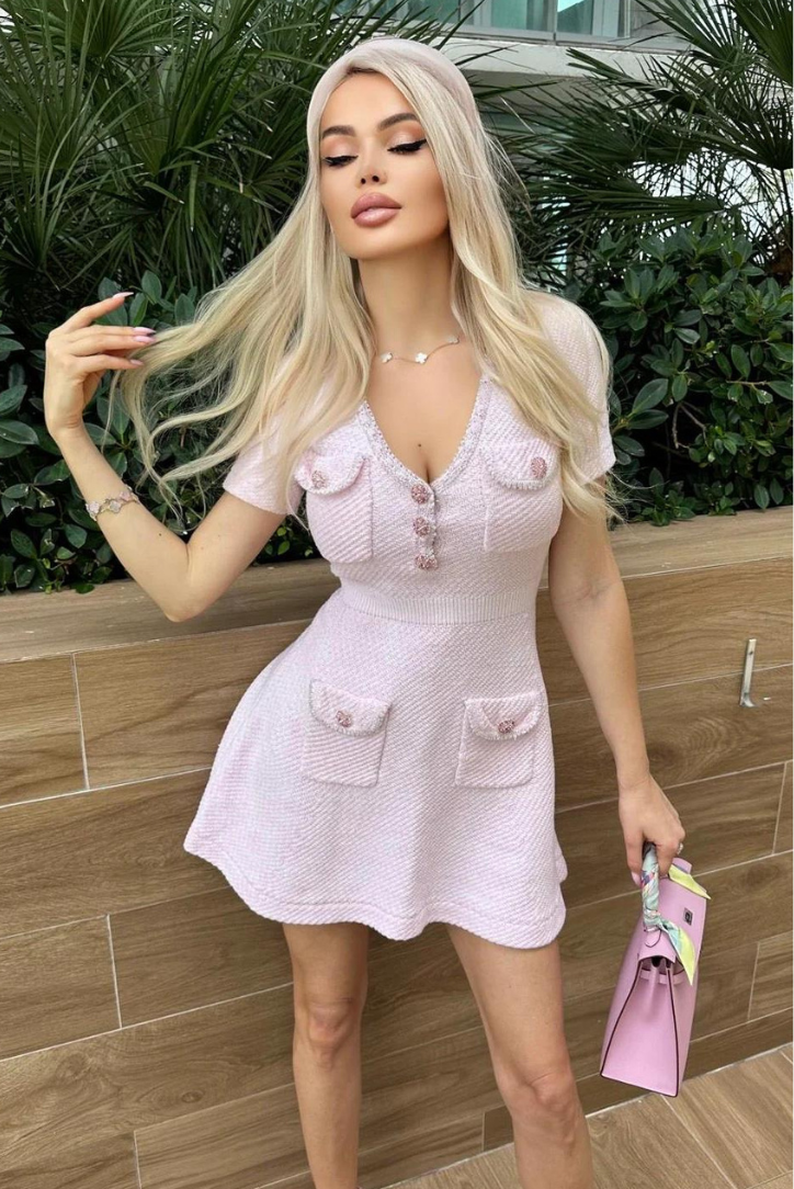 Savannah - Pink Mini Dress