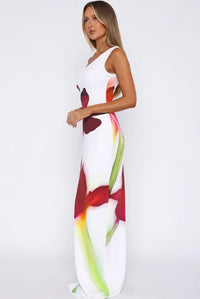 Calindra - One-Shoulder Floral Maxi Dress