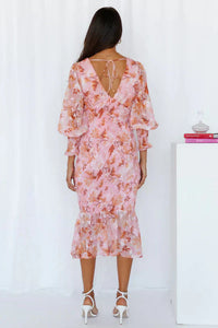 Hannah - Midi Dress with Floral Print