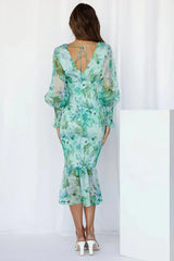 Miley - Midi Dress With Flower Print