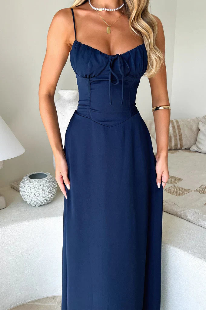 Harper - Lace-Up Sleeveless Maxi Dress