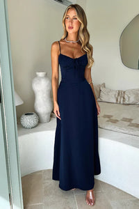 Corina - Lace-Up Sleeveless Maxi Dress